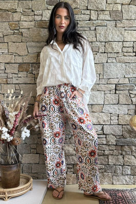 Riad Nights Relaxed Barrel Pant Black